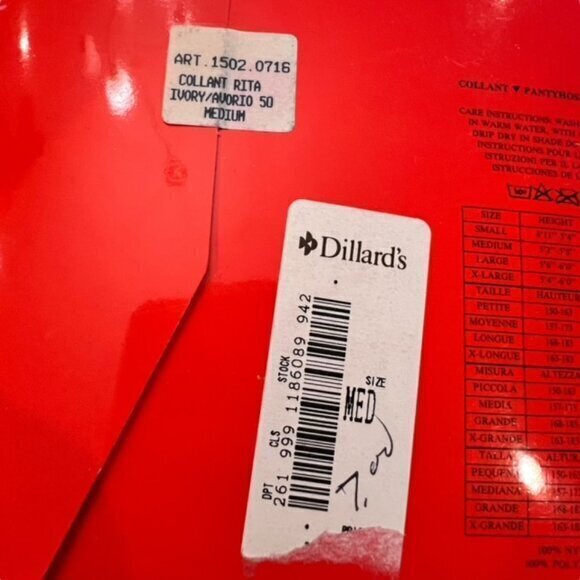Dolci Calze Nylon Pantyhose Art 1502 0716 Collant Rita IVORY Avorio 50 MED Italy - Picture 2 of 3